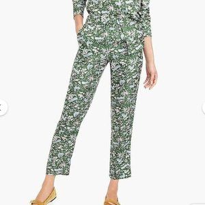 J.Crew Collection Silk pull-on jungle cat pants